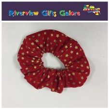 Scrunchie - Gold Stars on Red Scrunchie - Gold Stars on Red